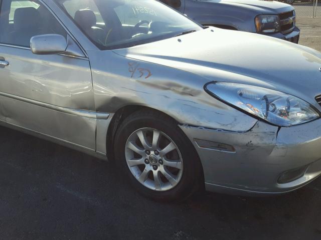 JTHBA30G345009187 - 2004 LEXUS ES 330 SILVER photo 9