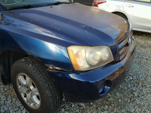 JTEHF21A910018255 - 2001 TOYOTA HIGHLANDER BLUE photo 8