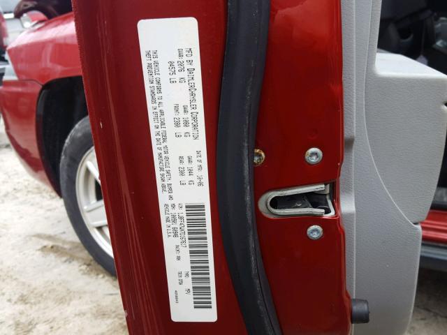 1J8FF47WX7D167617 - 2007 JEEP COMPASS RED photo 10