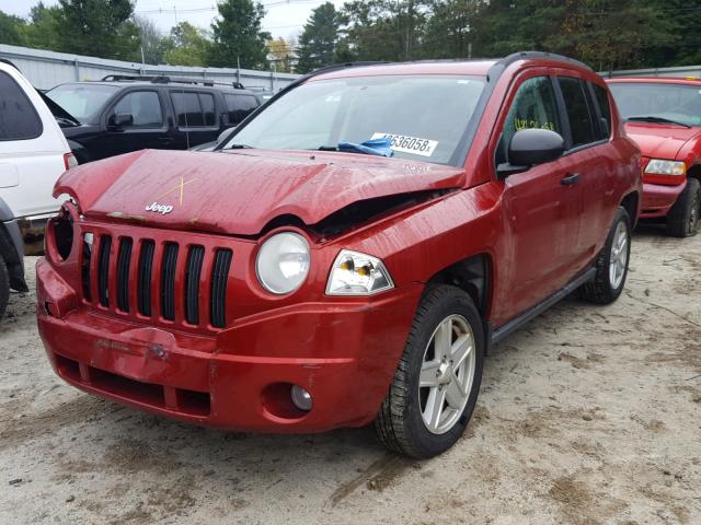 1J8FF47WX7D167617 - 2007 JEEP COMPASS RED photo 2
