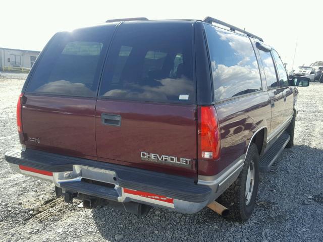 1GNFK16R4XJ381783 - 1999 CHEVROLET SUBURBAN K MAROON photo 4