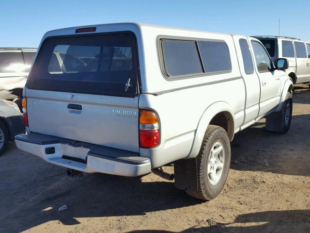 5TESN92N01Z867620 - 2001 TOYOTA TACOMA XTR SILVER photo 4