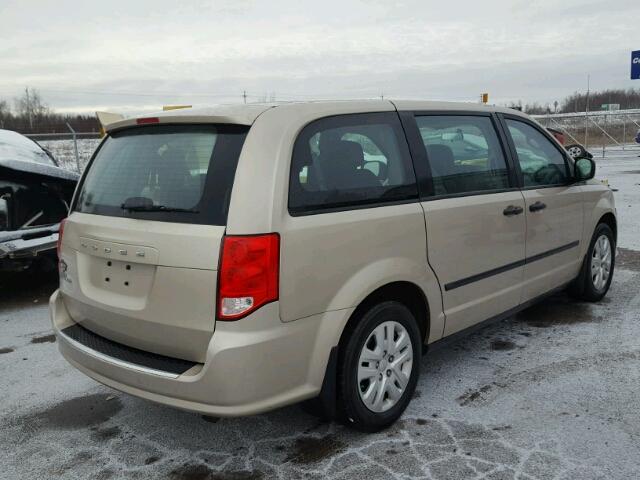 2C4RDGBGXGR226612 - 2016 DODGE GRAND CARA BEIGE photo 4