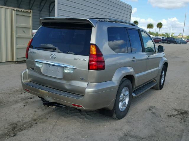 JTJBT20X450095644 - 2005 LEXUS GX 470 GOLD photo 4