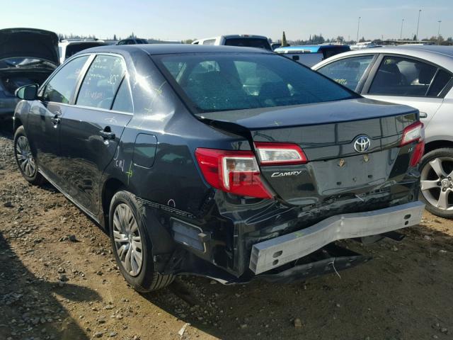 4T1BF1FK9EU415593 - 2014 TOYOTA CAMRY L BLACK photo 3