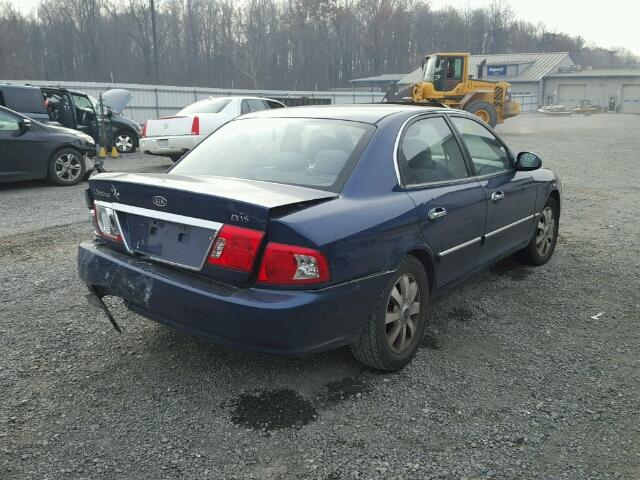 KNAGD128065439316 - 2006 KIA OPTIMA LX BLUE photo 4