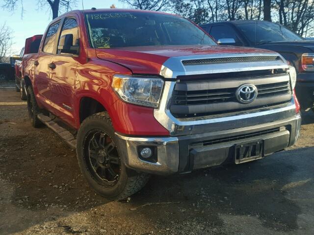 5TFEM5F13EX081887 - 2014 TOYOTA TUNDRA CRE RED photo 1