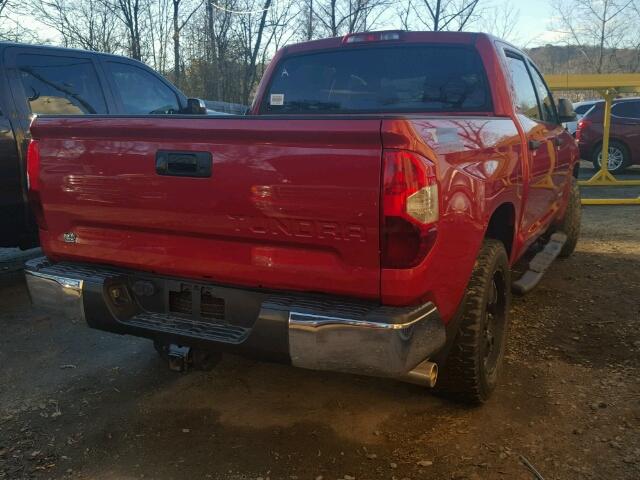 5TFEM5F13EX081887 - 2014 TOYOTA TUNDRA CRE RED photo 4