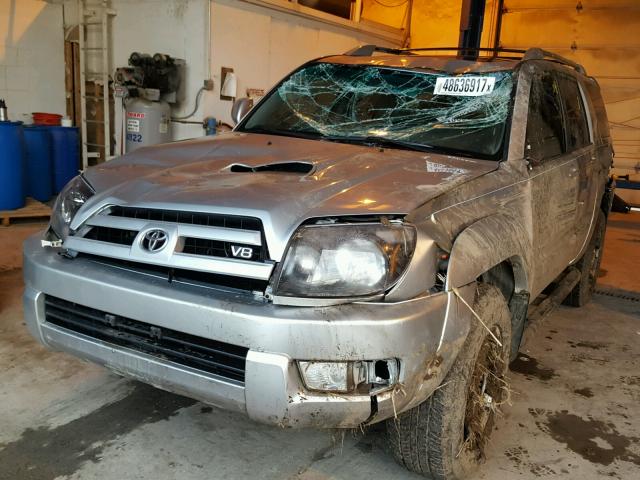 JTEBT14R140044041 - 2004 TOYOTA 4RUNNER SR SILVER photo 2