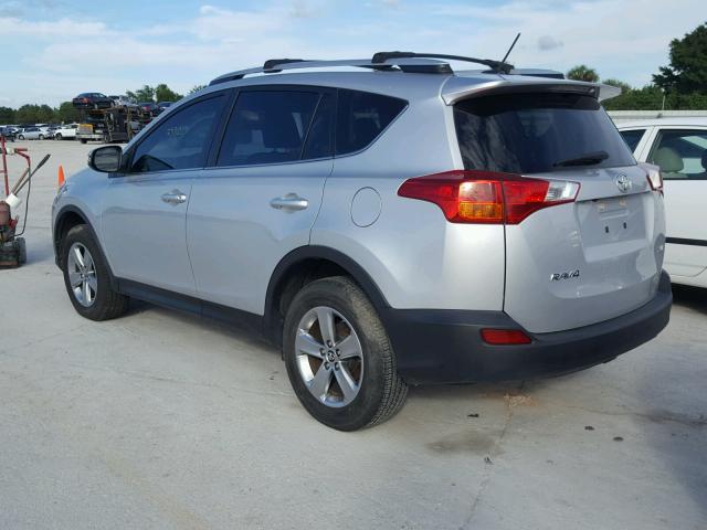 JTMWFREV6FJ033380 - 2015 TOYOTA RAV4 XLE SILVER photo 3