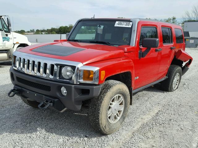 5GTMNGEE4A8121707 - 2010 HUMMER H3 RED photo 2
