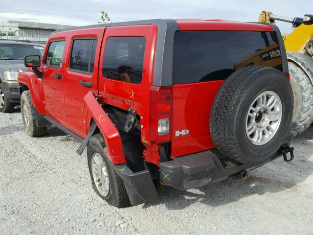 5GTMNGEE4A8121707 - 2010 HUMMER H3 RED photo 3