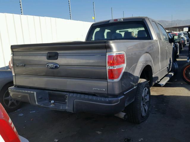 1FTFX1CF9CFB15600 - 2012 FORD F150 SUPER GRAY photo 4