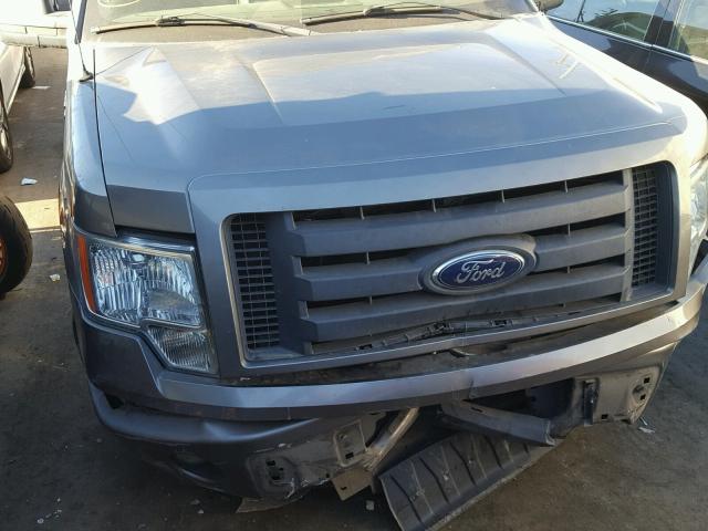 1FTFX1CF9CFB15600 - 2012 FORD F150 SUPER GRAY photo 7