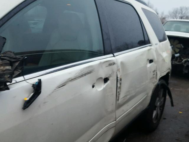 1GKEV33DX9J184446 - 2009 GMC ACADIA SLT თეთრი ფოტო 9