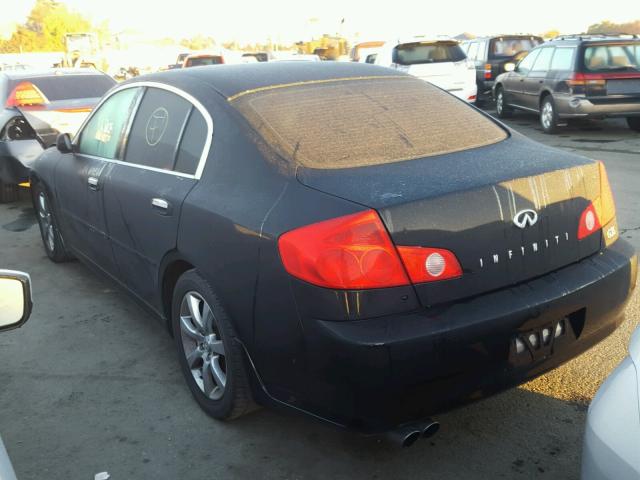 JNKCV51E55M216740 - 2005 INFINITI G35 BLACK photo 3