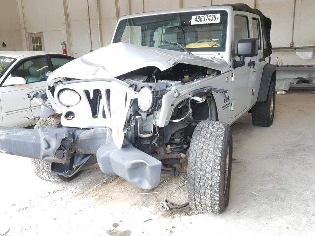 1J4GA39137L228294 - 2007 JEEP WRANGLER X SILVER photo 2