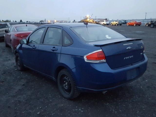 1FAHP36N49W133900 - 2009 FORD FOCUS SES BLUE photo 3