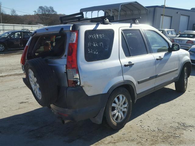 JHLRD78845C033266 - 2005 HONDA CR-V EX SILVER photo 4