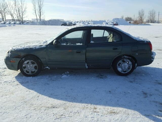 KMHDM45D61U150869 - 2001 HYUNDAI ELANTRA GL GREEN photo 9