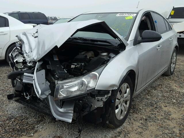 1G1PA5SH5D7310050 - 2013 CHEVROLET CRUZE LS SILVER photo 2