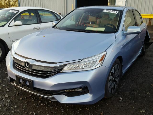 JHMCR6F76HC011751 - 2017 HONDA ACCORD HYB BLUE photo 2