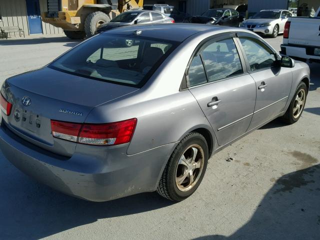 5NPET46C97H250517 - 2007 HYUNDAI SONATA GLS GRAY photo 4