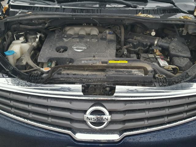 5N1BV28U09N106201 - 2009 NISSAN QUEST S BLUE photo 7