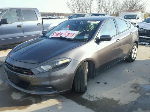 1C3CDFBB3FD373557 - 2015 DODGE DART SXT GRAY photo 2