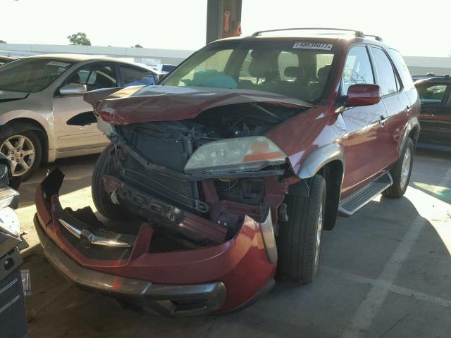 2HNYD18842H507161 - 2002 ACURA MDX TOURIN BURGUNDY photo 2