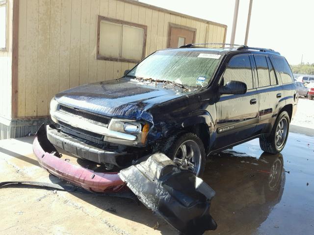 1GNDS13S332130708 - 2003 CHEVROLET TRAILBLAZE BLUE photo 2