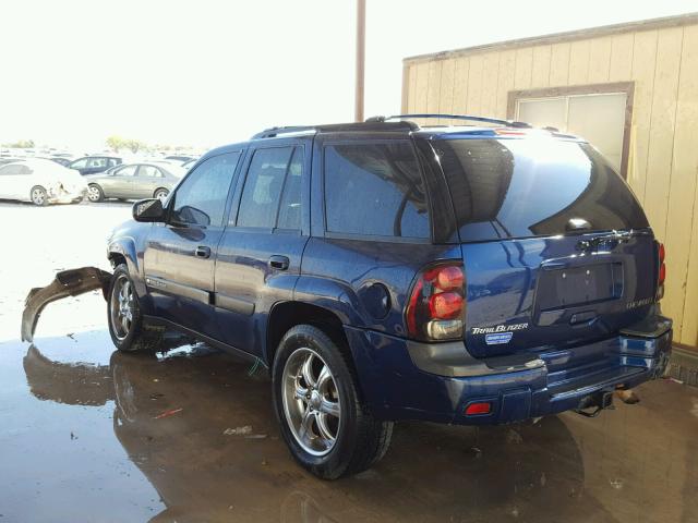 1GNDS13S332130708 - 2003 CHEVROLET TRAILBLAZE BLUE photo 3