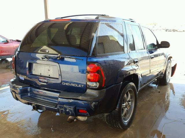 1GNDS13S332130708 - 2003 CHEVROLET TRAILBLAZE BLUE photo 4