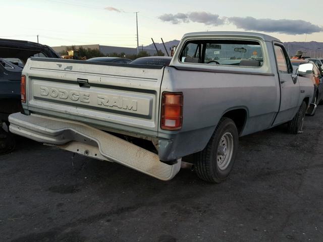 1B7HE16Y0MS228436 - 1991 DODGE D-SERIES D BLUE photo 4