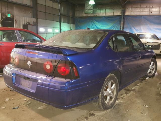 2G1WH52K359207437 - 2005 CHEVROLET IMPALA LS BLUE photo 4