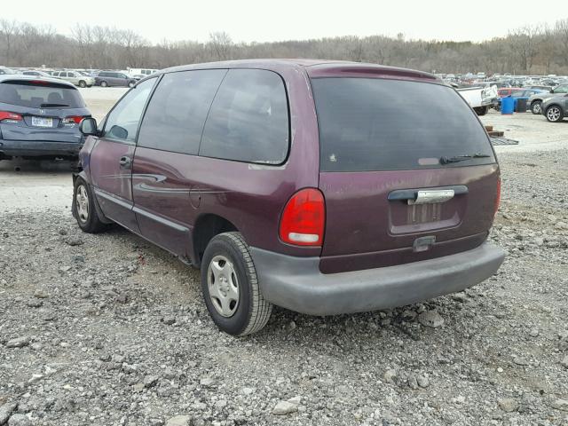 2B4FP25B7YR730739 - 2000 DODGE CARAVAN PURPLE photo 3