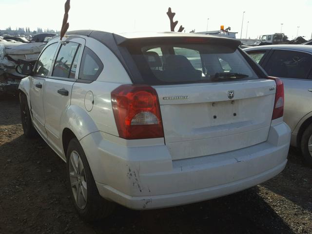 1B3HB48B17D520965 - 2007 DODGE CALIBER SX WHITE photo 3