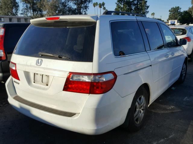 5FNRL384X6B447257 - 2006 HONDA ODYSSEY EX WHITE photo 4