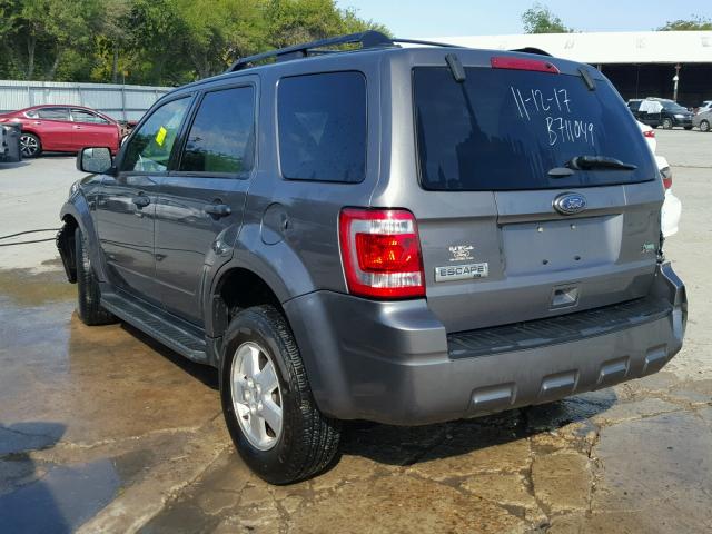 1FMCU0DG2CKB53329 - 2012 FORD ESCAPE XLT GRAY photo 3