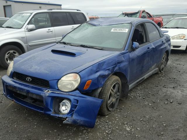 JF1GD296X2G512063 - 2002 SUBARU IMPREZA WR BLUE photo 2