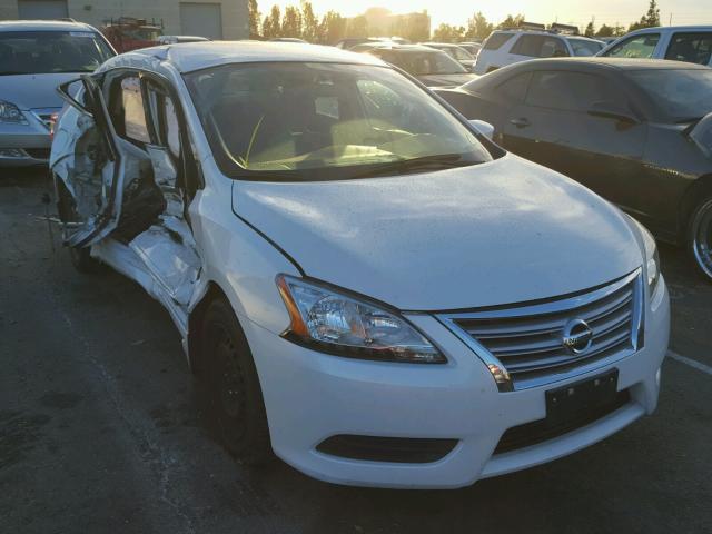 3N1AB7AP7EL662447 - 2014 NISSAN SENTRA S WHITE photo 1