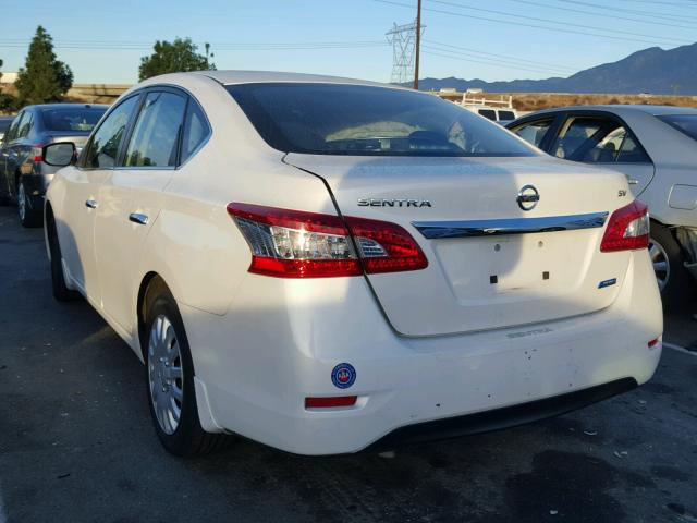 3N1AB7AP7EL662447 - 2014 NISSAN SENTRA S WHITE photo 3