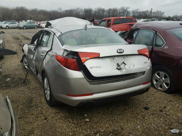 5XXGM4A74DG188807 - 2013 KIA OPTIMA LX SILVER photo 3