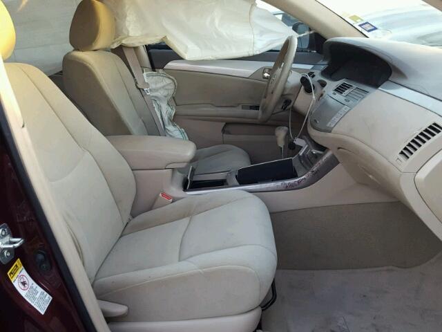 4T1BK36B76U102969 - 2006 TOYOTA AVALON XL Марун фото 5