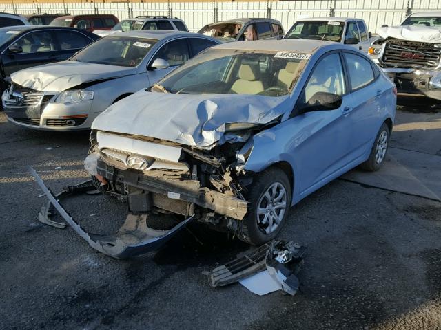 KMHCT4AE5EU696047 - 2014 HYUNDAI ACCENT GLS BLUE photo 2