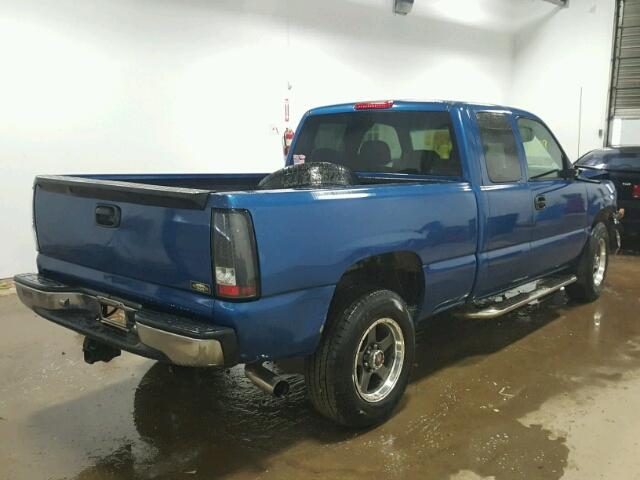 2GCEK19V421158031 - 2002 CHEVROLET SILVERADO BLUE photo 4