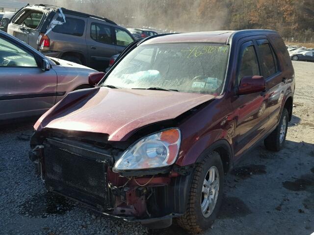 SHSRD78804U226411 - 2004 HONDA CR-V EX BURGUNDY photo 2