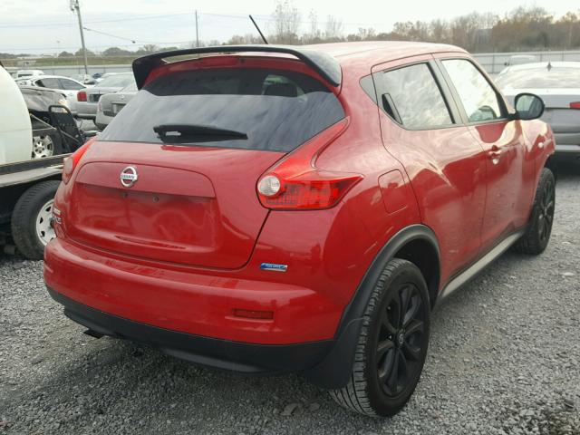 JN8AF5MR4ET452987 - 2014 NISSAN JUKE S RED photo 4