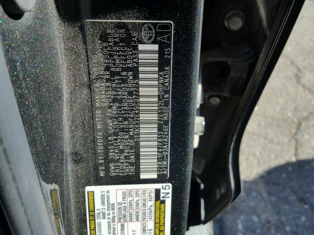 2T1KR32E45C377775 - 2005 TOYOTA COROLLA MA BLACK photo 10