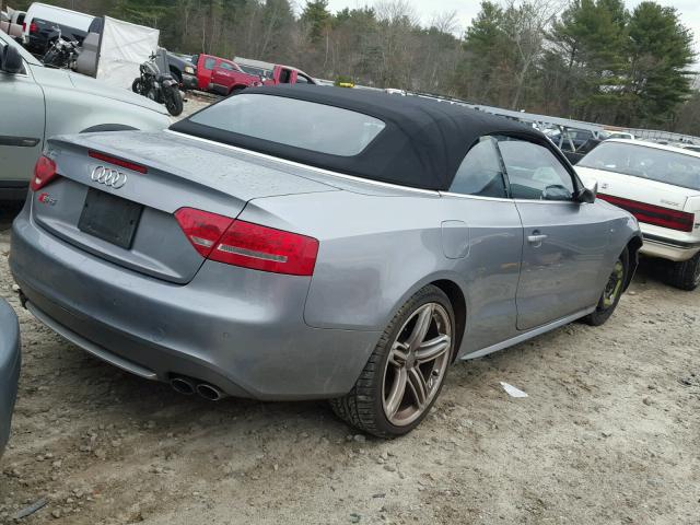 WAUCGAFHXBN007374 - 2011 AUDI S5 PREMIUM GRAY photo 4